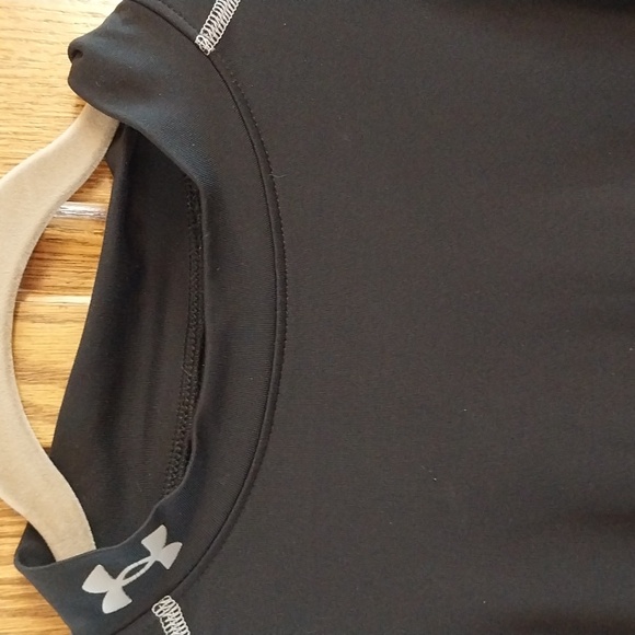 Under Armor Men's Cold Gear Fitted Compression Shirt Black Size Large Mock Neck - Picture 2 of 6